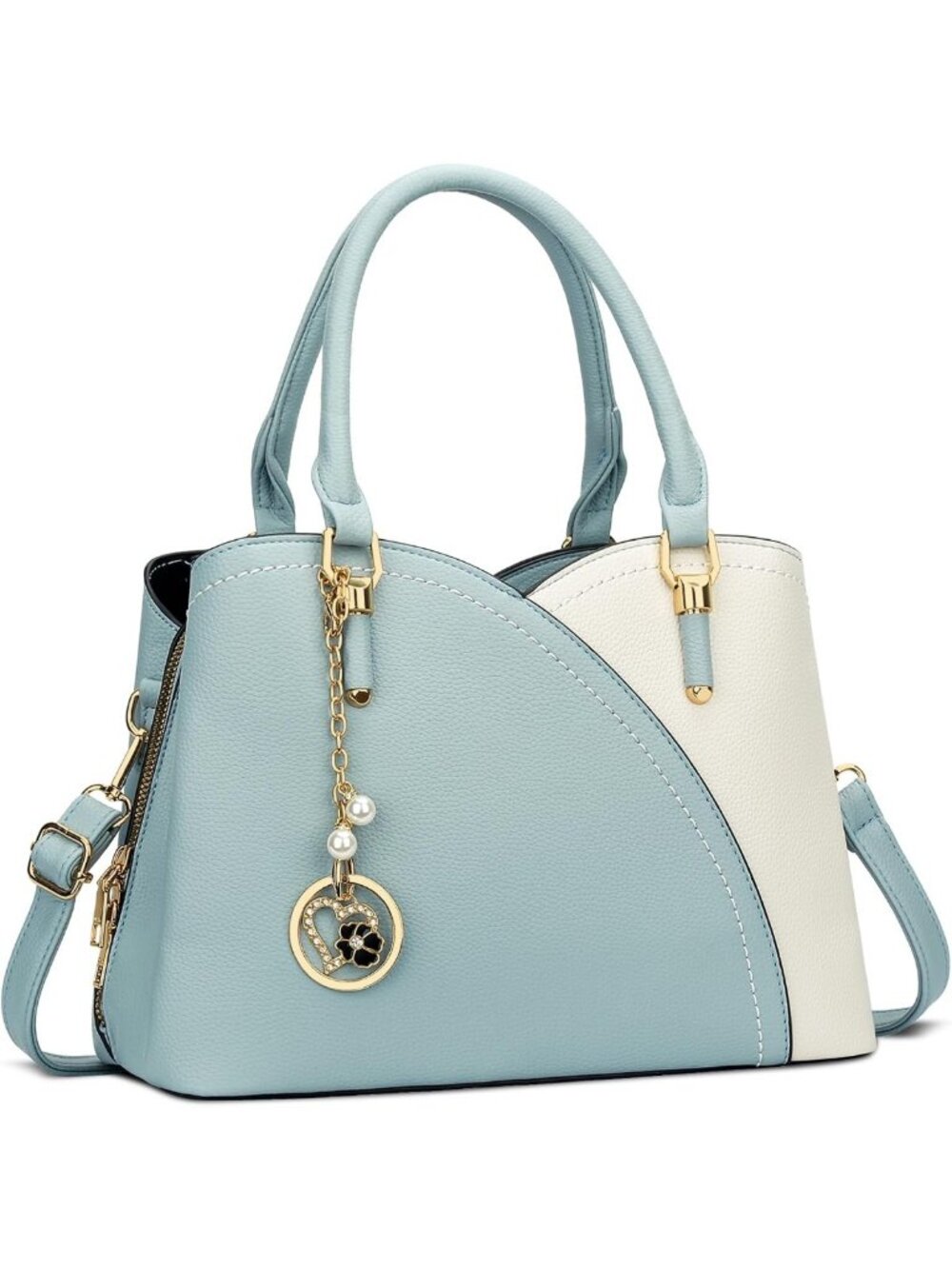 Stylish Triple Compartment Handbag for Women | Fashion Satchel & Shoulder Bag